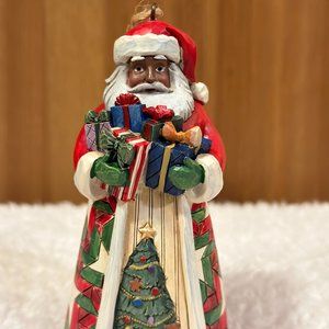 Jim Shore African American Santa Arms Full of Gifts